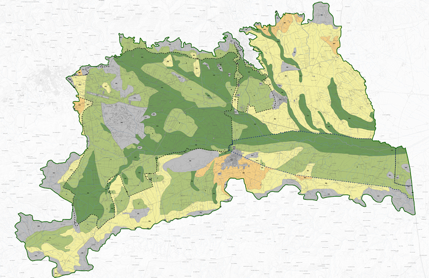 Sistema del patrimonio agroforestale e dell'agricoltura specializzata: orientamento all'uso agricolo del territorio